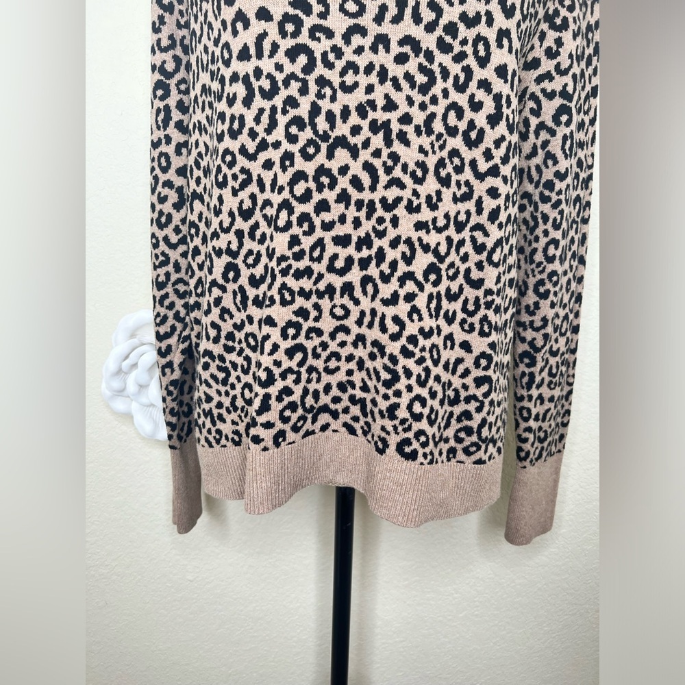 A New Day Tan & Black Leopard Animal Print Sweater Size Extra Extra Large - Picture 5 of 15